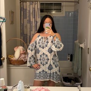 Forever 21 blue and white dress